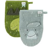 Lot de 2 gants de toilette Mr. Shark et Mr. Dino