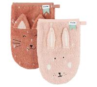 Lot de 2 gants de toilette Mrs. Cat et Mrs. Rabbit