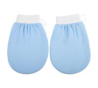 Lot de 2 gants exfoliants marocains pour gommage du corps et élimination des peaux mortes - Gant de bain doux pour nettoyer les pores, rayonne dégradable, outil de hammam à domicile (15 x 21,1 cm