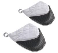 Metaltex Maniques de Four avec Grip antidérapant, Coton, Gris, 14 cm
