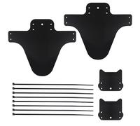 Lot de 2 garde-boue arrière et avant pour VTT - Réglable - 66 cm, 69,8 cm, 73,7 cm - Grande taille avec 10 attaches de câble pour roue de Fat Bike et tous les vélos à frein à disque