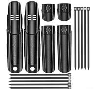 Lot de 2 garde-boue avant et arrière pour vélo de montagne et descente pour vélo, PC et nylon pour Fender pour pneus larges de 68 à 75 mm, longueur réglable avec plaques d'extension, noir
