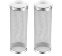 Lot De 2 Garde De Filtre D'Aquarium,Pratique Filtres Extérieurs D'Aquarium,Multifonctionnel Protection D'Aspiration,En Acier Inoxydable,Convient À La Protection Des Poissons Et Des Crevettes (Argent)