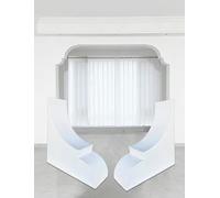 Lot de 2 garnitures d'angle pré-courbées en mousse légère arrondie pour intérieur de couloir, kit d'arche d'intérieur à peindre