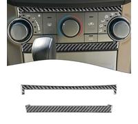 Lot de 2 garnitures de cadre de contrôle de la température en fibre de carbone pour Toyota Highlander 2008-2013, décoration intérieure de tableau de bord