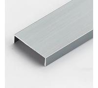 Lot de 2 garnitures de carrelage U-S en aluminium 120 cm - Résistant aux chocs pour un ajustement parfait - Décoration de baguette (Opt 7, 19 mm)