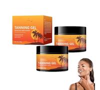 Lot de 2 gels bronzants intenses, gel de bronzage et crème de solarium à l'huile de carotte, lotion corporelle bronzante naturelle, crème autobronzante, crème bronzante pour le bronzage