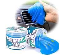 Lot de 2 gels de nettoyage, pâte gluante pour voiture, outils de détails automobiles, parfum universel, nettoyant réutilisable pour intérieur de clavier, suceur de poussière pour grille d'aération