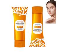 Lot de 2 gels exfoliants aux enzymes oranges, nettoyant visage orange, décapant la peau morte, purifies lisses et raffermissantes les pores du visage, affine la peau