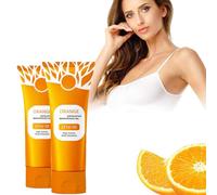 Lot de 2 gels exfoliants oranges naturels pour le visage, exfoliant le visage, soin du visage, raffine le teint de la peau, nettoyage en profondeur pour femme