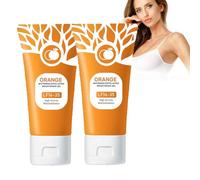 Lot de 2 gels exfoliants pour le visage pour femme - Orange éclaircissant - Exfoliant à l'orange - Exfoliant pour le visage - Pour réduire les taches de peau - Nettoyage en profondeur et lissage