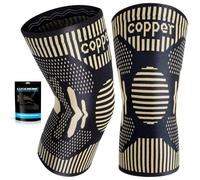 Lot de 2 Genouillere Arthrose, Ligamentaire, Ménisque, Genouillères pour Sport, Running, Genouillere Maintien de Compression Attelle Genou pour Homme et Femme(Cuivre, S)