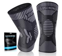 Lot de 2 Genouillere Arthrose, Ligamentaire, Ménisque, Genouillères pour Sport, Running, Genouillere Maintien de Compression Attelle Genou pour Homme et Femme(Noir, XL)