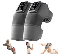 Lot de 2 genouillères chauffantes 3 en 1 avec 3 vibrations et 5 modes de chauffage, pour genoux, coudes, épaules, relaxation, pour maman et papa