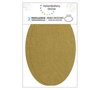 Lot de 2 genouillères/coudières avant thermocollantes en suédine pour protéger vos vêtements et réparer vos pantalons, vestes, pulls et chemises, 16 x 10 cm 97. Beige