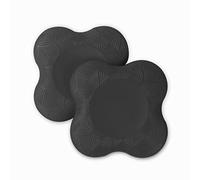 Lot de 2 genouillères de yoga antidérapantes pour la protection des genoux, des coudes, des poignets (noir)