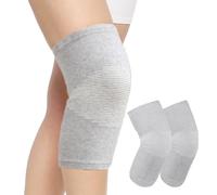 Lot de 2 genouillères en bambou pour femme avec compression - Respirantes - Pour homme et femme - Pour le volley-ball, l'entraînement, l'arthrose, le sport