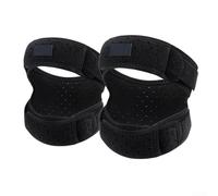 Lot de 2 genouillères respirantes réglables pour la performance sportive et la protection des articulations pendant la course et l'exercice Noir