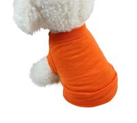 Lot de 2 Gilets for Chien, Chemise d'été en Pur Coton, Couleur Unie, for Petits, Moyens et Grands Chiens(Orange,XL)
