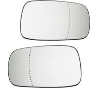 (Lot de 2) Glaces de Rétroviseur Extérieur (Dégivrante) avec Supports pour Avant Gauche Coté Conducteur ET Avant Droit Coté Passager compatible pour CLIO 3 MEGANE 2 SCENIC 2 OEM 7701054752