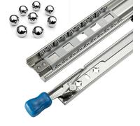 Lot de 2 glissières de rechange robustes avec verrouillage en acier industriel à 3 plis à extension complète jusqu'à 120 kg, capacité de 300 mm, glissières de rechange pour un fonctionnement fluide