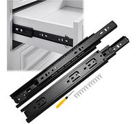 Lot de 2 glissières de tiroir à roulement à billes de 25,4 cm, 30,5 cm, 40,6 cm, 45,7 cm, 50,8 cm - Extension complète en 3 plis / silencieux / montage latéral / détachables / robustes 40 kg