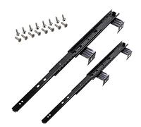 Lot de 2 glissières de tiroir à roulement à billes robustes de 25,4 et 30,5 cm, extension complète pour clavier, capacité de 45 kg, rails télescopiques, kit de réparation de tiroir, glisse lisse.