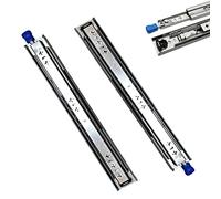 Lot de 2 glissières de tiroir à roulement à billes robustes pour tables et claviers - Glissières de tiroir à montage inférieur durables - Fonctionnement fluide