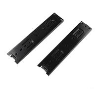 Lot de 2 glissières de tiroir à triple section de 45 mm de large, extension complète, roulement à billes, montage latéral, fonctionnement fluide pour cuisine, chambre à coucher, mobilier de bureau de