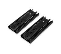 Lot de 2 glissières de tiroir extra courtes de 10,2 à 20,3 cm, glissières encastrées à 3 plis pour armoires, commodes, plateaux à clavier et tables de chevet, idéales pour armoires de classement (12,5