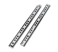 Lot de 2 glissières de tiroir for placard de cuisine, rail de guidage for meubles, extension complète, largeur 17 mm Glissement Silencieux(10 inch)