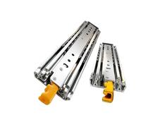 Lot de 2 glissières de tiroir robustes de 40,6 à 137,2 cm, capacité de charge de 220 kg, roulement à billes à extension complète, résistantes à l'érosion (1350 mm)