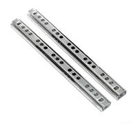 Lot de 2 glissières de tiroir robustes pour cuisine et armoire - Rail de guidage en métal à extension complète (25,4 cm)
