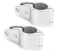 Lot de 2 glissières marines, raccords de quincaillerie marine en acier inoxydable 316, support de charnière supérieure Bimini pour bateau, glissière supérieure à charnière (manchon ouvert 22 mm)