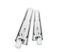 Lot de 2 glissières tiroir robustes avec verrouillage, rails télescopiques à billes étanches en acier inoxydable for une exposition complète(24INCH)