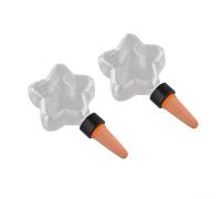 Lot de 2 globes d'arrosage automatique - Système d'irrigation goutte à goutte - Transparents - Pour vacances, maison, bureau, intérieur et jardin - 200 ml - Forme d'étoile