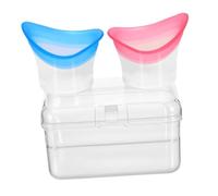 Lot de 2 Gobelets de Lavage Oculaire,10 ml Portable Silicone Lavage Oculaire Outil, Tasses de Bain en Silicone, Réutilisables Kit de Gobelets de Rinçage, pour Soin Nettoyage de Yeux, Rose et Bleu