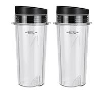 Lot de 2 gobelets de rechange compatibles avec Ninja Nutri Slim Blender 700 W QB3001UKS, convient également pour Ninja BL770 BL780 BL660 BL740 BL810