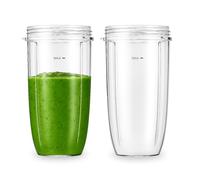 Lot de 2 gobelets de rechange pour mixeur Nutribullet 600 W et 900 W compatibles avec les lames d'extraction NutriBullet