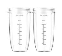 Lot de 2 gobelets for blender, compatibles avec Nutribullet, gobelet de rechange de 950 ml (32 oz) for blenders 600 W/900 W.(2pcs 32oz scale cup)