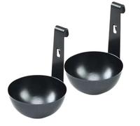 Lot de 2 gobelets pratiques en acier inoxydable pour œufs pochés parfaits, design suspendu, cuisson facile