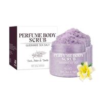 Lot de 2 gommages au sel de mer Guerande - Exfoliant pour le corps - Exfoliant pour le visage - Hydratant - Végétalien - Épilateur de peau morte - Pour femmes et hommes (ambre-vanille)