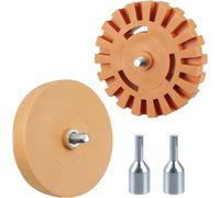 Lot De 2 Gomme À Stickers-Disque Gomme 100mm & 88mm Pour Perceuse-Retire Autocollants,Résidus De Colle Sur Voiture,Verre,Métal-Compatible Visseuse