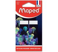 Lot de 2 Gommes Blanches Décorées DeepSea Paradise - Maped - Gommes Scolaires Fabriquées en France