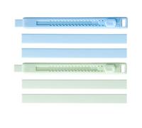 Lot de 2 gommes rétractables en caoutchouc avec 4 recharges rechargeables pour enfants, étudiants, écriture, dessin, gomme ergonomique pour étudiants