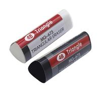 Lot de 2 gommes triangulaires en caoutchouc pour étudiant - Prise en main confortable - Pour examens, devoirs, examens