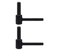 Lot de 2 Gonds à Scellement Chimique - Acier - Noir - Corps de gond Zn anti corrosion - Longueur 130 mm - Pour Charnière pour Volet Battant - Tige en fil acier cranté - Fabrication Française