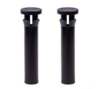 Lot de 2 goupilles à charnière pour couvercle de poubelle Huskylite, Rehrig et Sierra de 250 litres, pour poubelles à roulettes - Pièces de rechange en plastique noir, installation sans outil