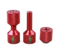 Lot de 2 goupilles d'alignement de bride à deux trous de niveau intégré, 3,8 cm, en aluminium pour brides de 1,27 à 35,6 cm de 68 kg, rouge anodisé