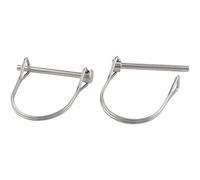 Lot de 2 goupilles de coupleur de sécurité de 4,8 mm x 50 mm, goupilles de verrouillage en acier inoxydable 316 de qualité marine très résistantes